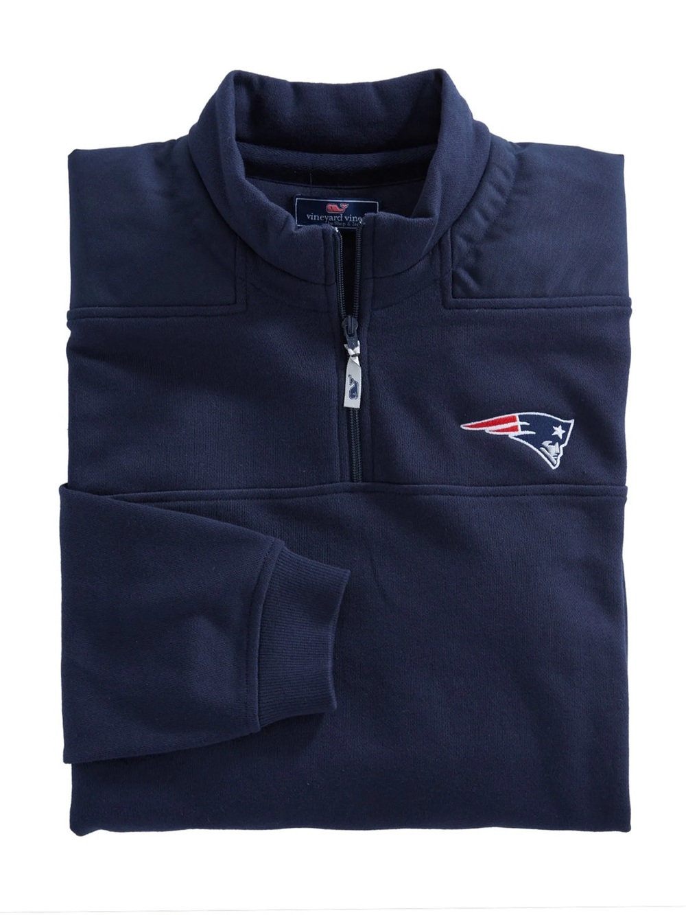 Vineyard Vines NFL Patriots Navy Quarter Zip Size S